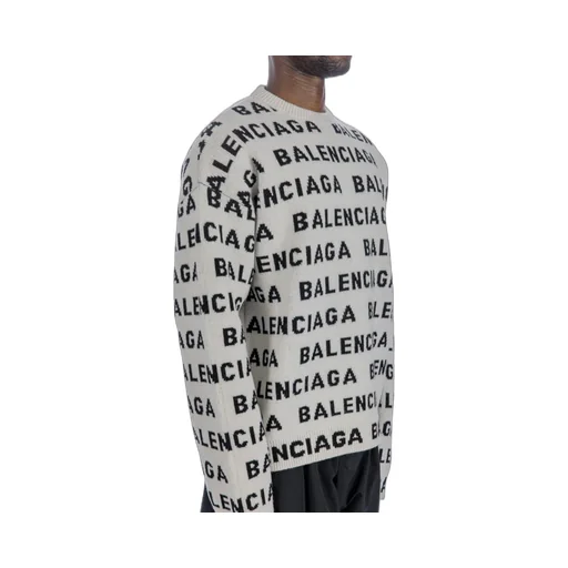 Allover Logo Intarsia Knitted Jumper