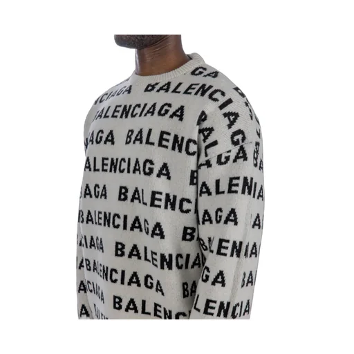 Allover Logo Intarsia Knitted Jumper