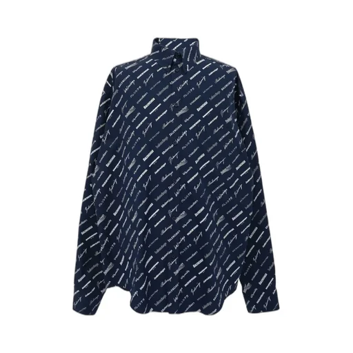 Allover Logo Print Long-Sleeved Shirt
