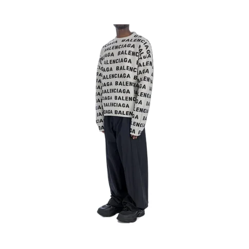 Allover Logo Intarsia Knitted Jumper