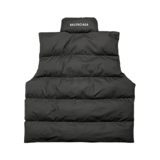 Logo Printed High-Neck Padded Gilet