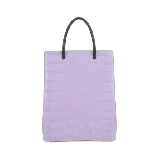 Logo Print Embossed Tote Bag