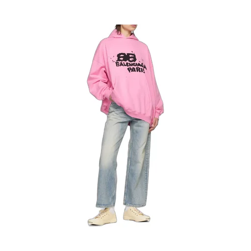 Graffiti-Print Cotton Hoodie