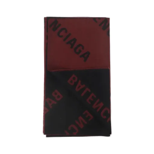 Brushed Wool-Knit Logo Scarf