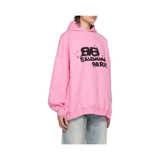 Graffiti-Print Cotton Hoodie