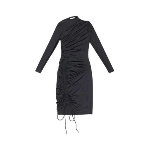 Asymmetric Drawstring Dress