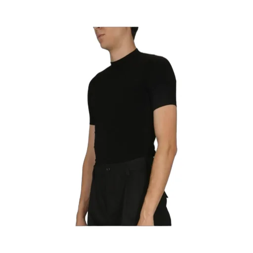 Mockneck Short-Sleeved Top