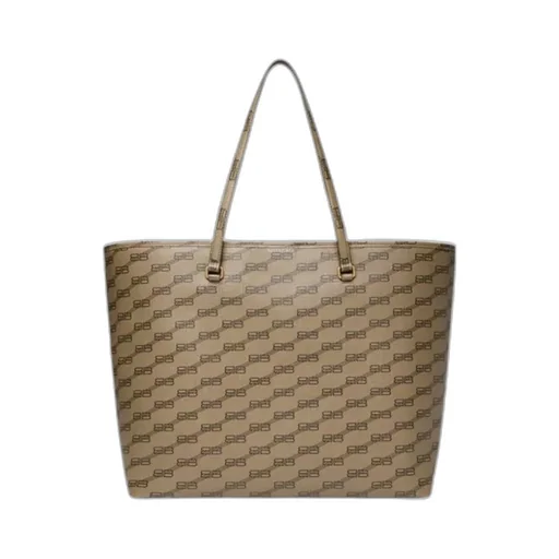 Shopper Signature Large East-West Bag Bb Monogram In Beige