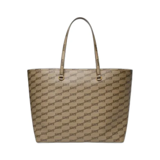 Shopper Signature Large East-West Bag Bb Monogram In Beige