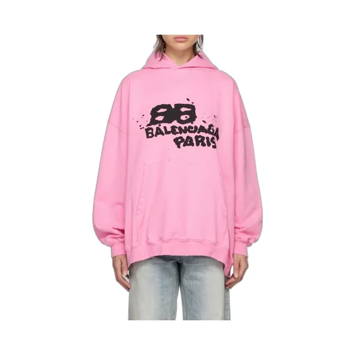 Graffiti-Print Cotton Hoodie