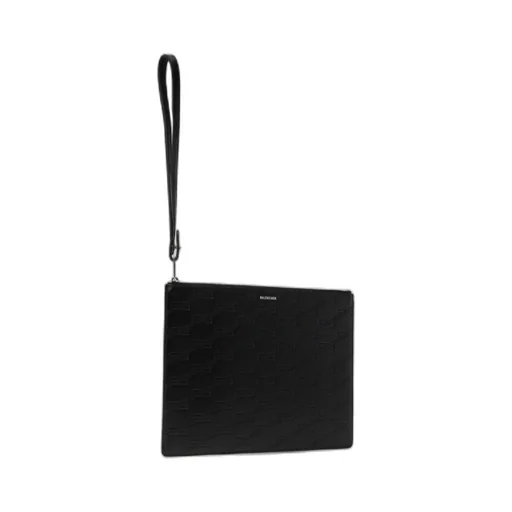 Monogram-Embossed Clutch Bag