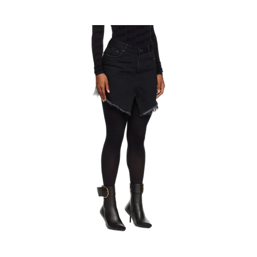 Frayed Edge Mini Denim Skirt