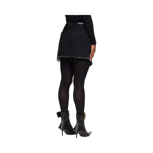 Frayed Edge Mini Denim Skirt