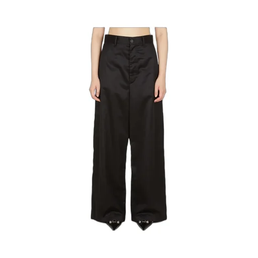 Drop-Crotch Wide-Leg Trousers