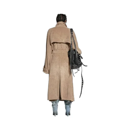 Tie-Waisted Midi Coat
