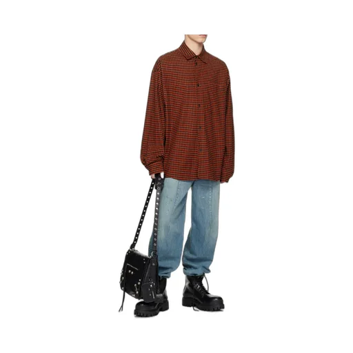 Checkered Reversible Oversized Shirt