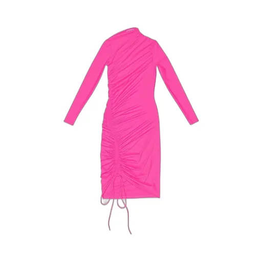 Asymmetric Drawstring Dress