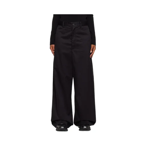 Drop-Crotch Wide-Leg Trousers