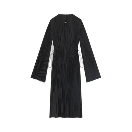Pleated Drawstring Dress