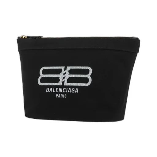 Logo-Print Cotton Makeup Bag