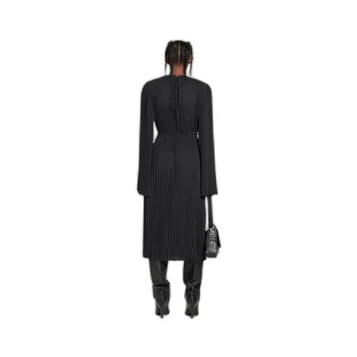 Pleated Drawstring Dress