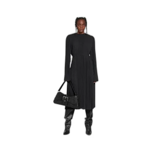 Pleated Drawstring Dress