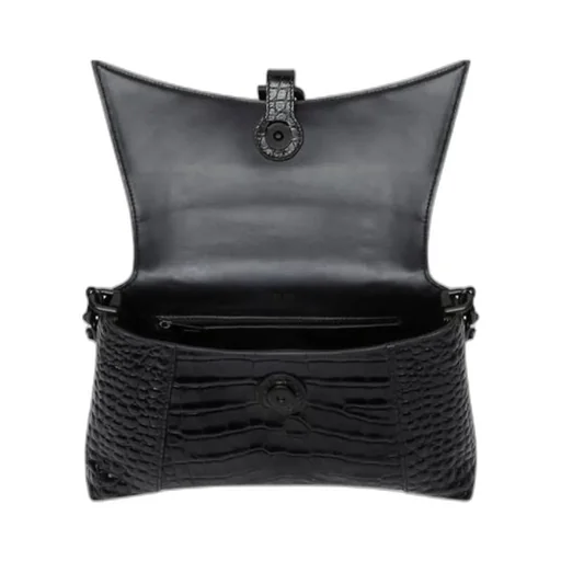 Downtown Chain Shoulder Bag Crocodile Effect