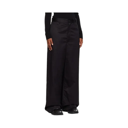 Drop-Crotch Wide-Leg Trousers