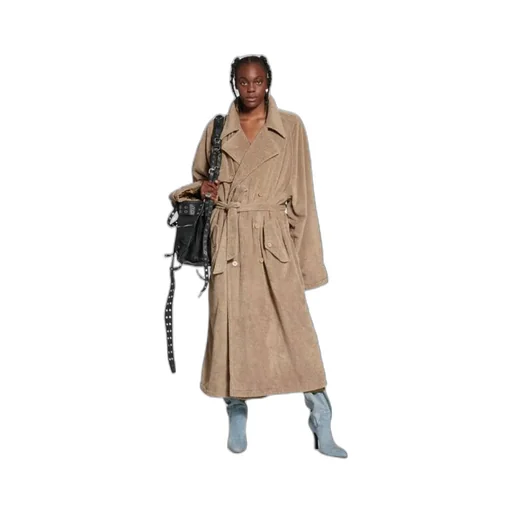 Tie-Waisted Midi Coat