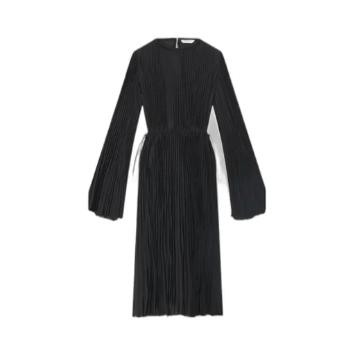 Pleated Drawstring Dress