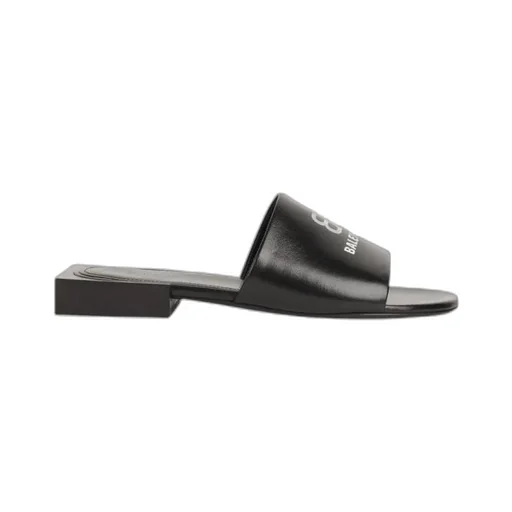 Box Mule Leather Sandals