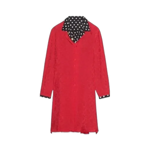 Spray Dots Reversible Coat Dress