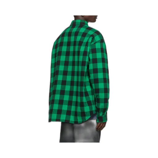 Logo Embroidered Checked Shirt