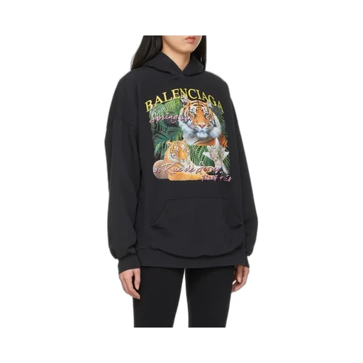 Tiger Graphic Printed Hoodie