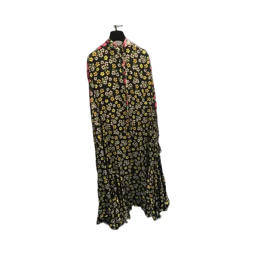 Asymmetric Hem Patched Long Dress