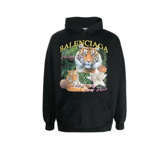 Tiger Graphic Printed Hoodie
