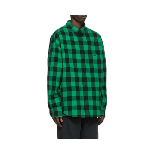 Logo Embroidered Checked Shirt