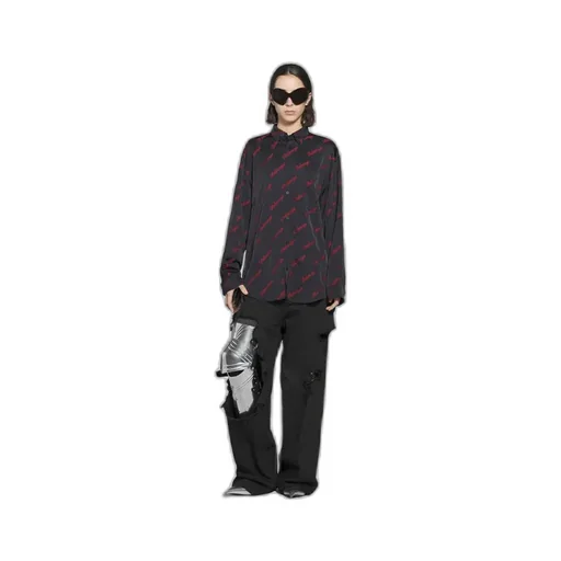 Logo Jacquard Large Fit Shirt