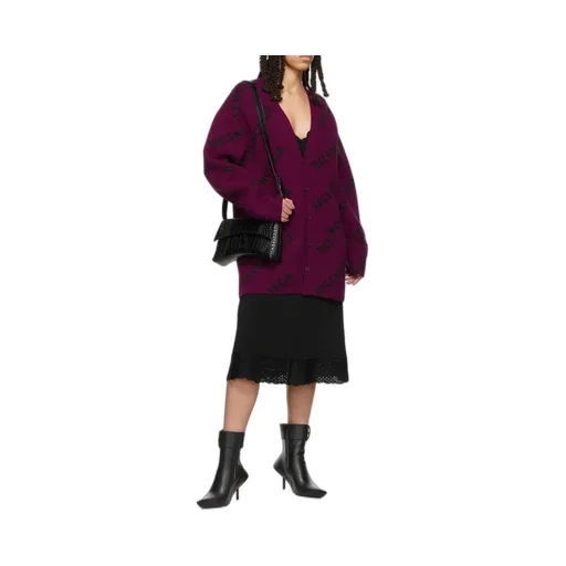 All-Over Logo Intarsia Cardigan
