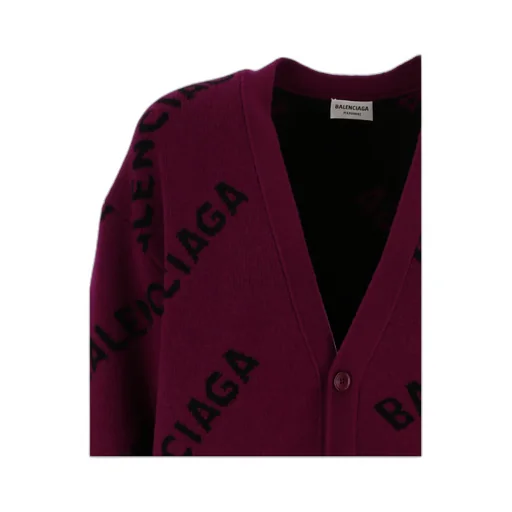 All-Over Logo Intarsia Cardigan