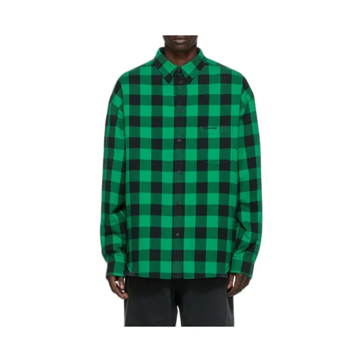 Logo Embroidered Checked Shirt