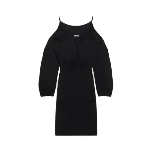 Drop Shoulder Zipped Dress