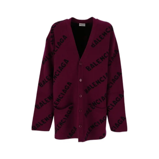 All-Over Logo Intarsia Cardigan