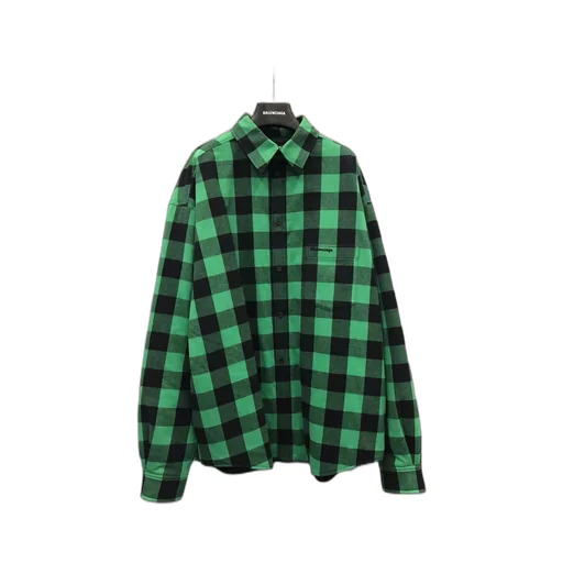 Logo Embroidered Checked Shirt