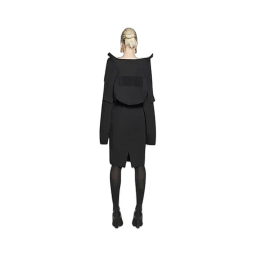 Drop Shoulder Zipped Dress
