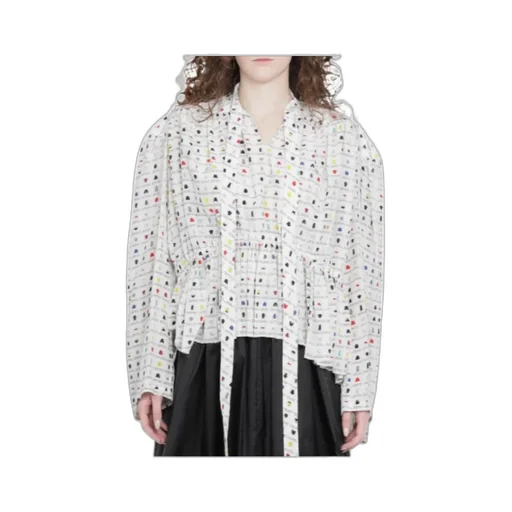 Printed Long-Sleeved Blouse