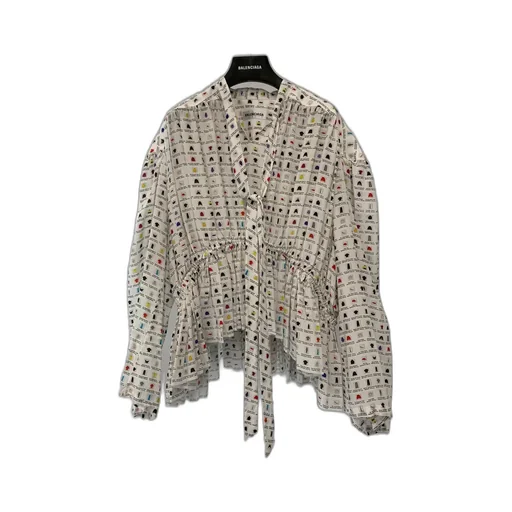 Printed Long-Sleeved Blouse