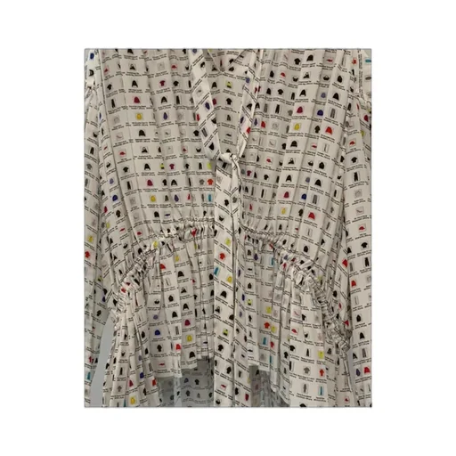 Printed Long-Sleeved Blouse