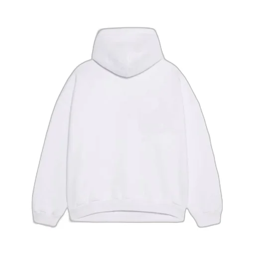 Logo Print Ribbed Hem Hoodie