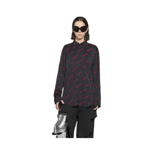 Logo Jacquard Large Fit Shirt